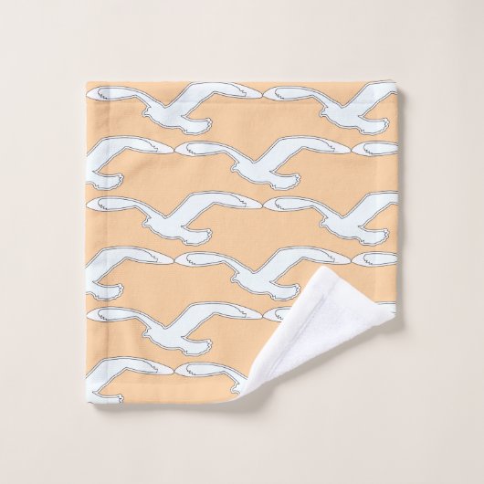 Vogel in Vlucht Badaccessoire Perzik     Bad Handdoek (Wasdoekje)