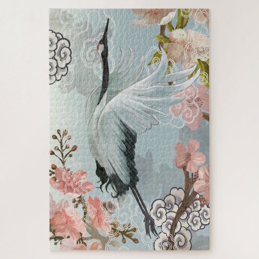 Vogel in vlucht | Bloembloesems Legpuzzel (Verticaal)