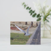 Vogel in vlucht briefkaart (Staand voorkant)