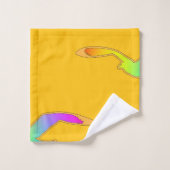 Vogel in vlucht Herhaal Geel Bad Handdoek (Wasdoekje)