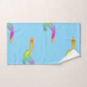 Vogel in vlucht herhaal het blauw bad handdoek (Handdoek)