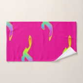Vogel in vlucht Herhaal Hete Roze Bad Handdoek (Handdoek)