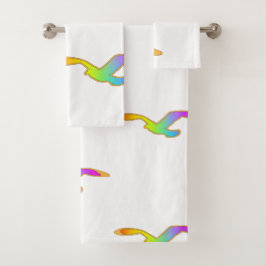 Vogel in vlucht Herhaal Wit Bad Handdoek