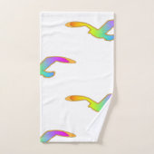 Vogel in vlucht Herhaal Wit Bad Handdoek (Handdoek)