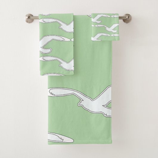 Vogel in Vlucht Huis Bad Accessoire Mint Handdoek (Insitu)