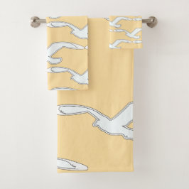 Vogel in Vlucht Huisdecor Crème Bad Handdoek