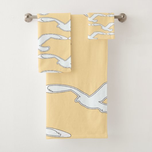 Vogel in Vlucht Huisdecor Crème Bad Handdoek (Insitu)