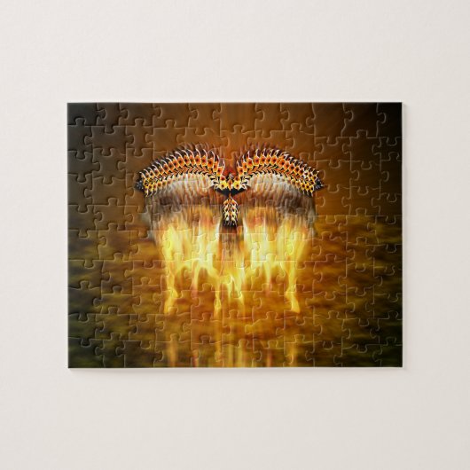 Vogel in vlucht legpuzzel (Horizontaal)