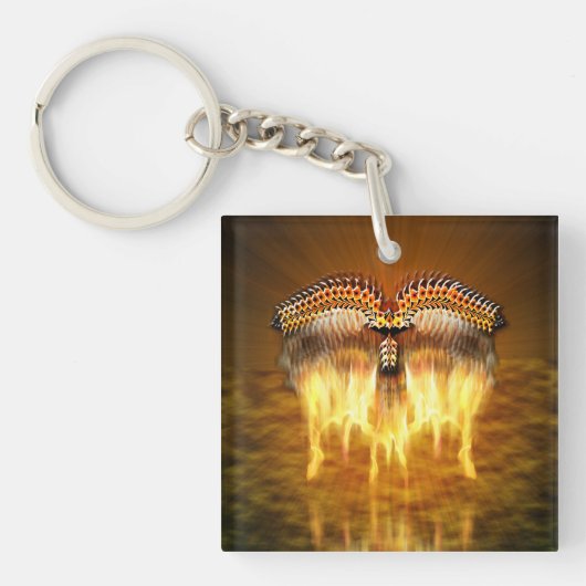 Vogel in vlucht sleutelhanger (voorkant)