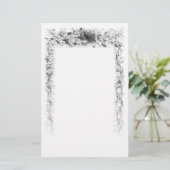 vogel in wijnstokbakkerswaren briefpapier (Staand voorkant)