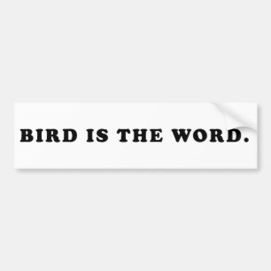 Vogel is het woord bumpersticker