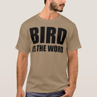 Vogel is het woord retro meisje t-shirt
