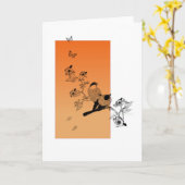 vogel kaart (Gele Bloem)