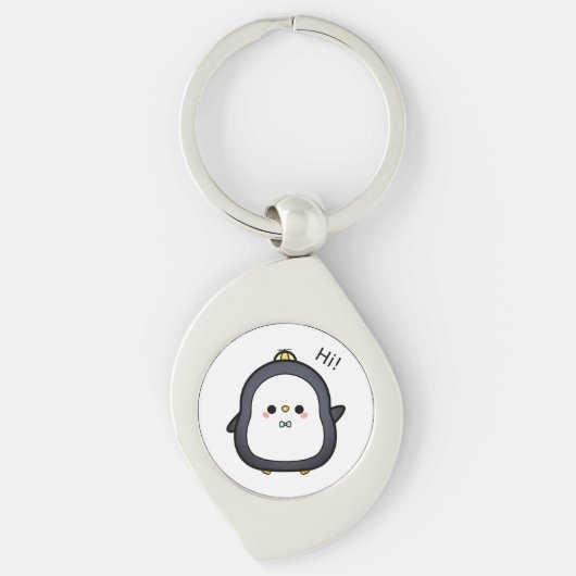 Vogel, karakter, pinguïn sleutelhanger (Voorkant)