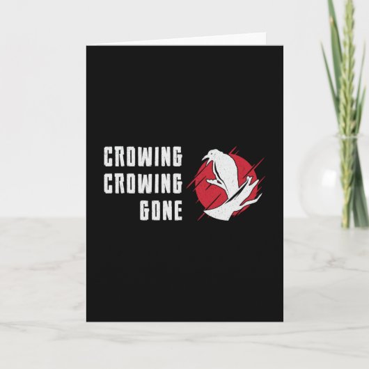 Vogel kijken Crowing Gone Vogelwaarnemer Kaart (Voorkant)