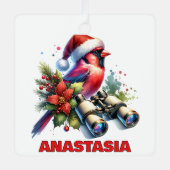 Vogel kijken enthousiastelingen gepersonaliseerd metalen ornament (Voorkant)