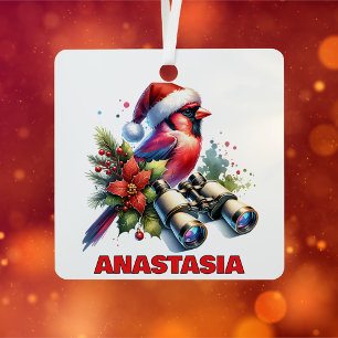 Vogel kijken enthousiastelingen gepersonaliseerd metalen ornament