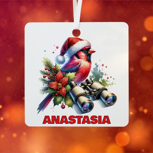 Vogel kijken enthousiastelingen gepersonaliseerd metalen ornament