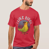 Vogel kijken Ik hou van vogels vriend T-shirt (Voorkant)