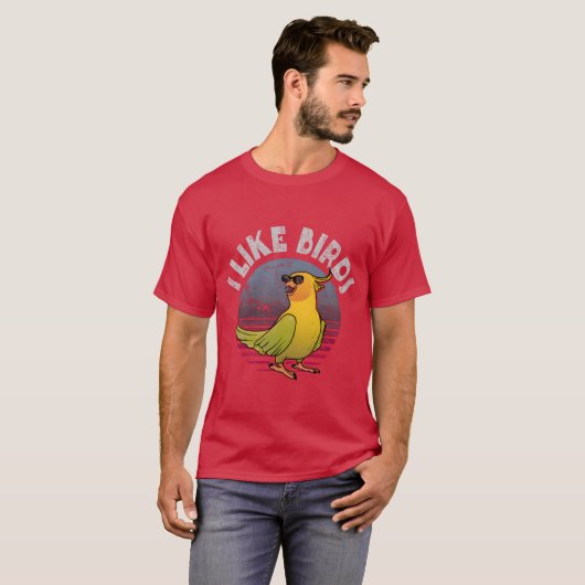 Vogel kijken Ik hou van vogels vriend T-shirt (Voorkant volledig)