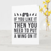 Vogel kijken naar een vleugel op het grappige voge kaart (Gele Bloem)