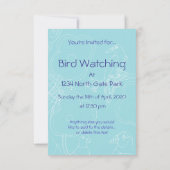 Vogel kijken of elke gelegenheid uitnodigen kaart (Achterkant)