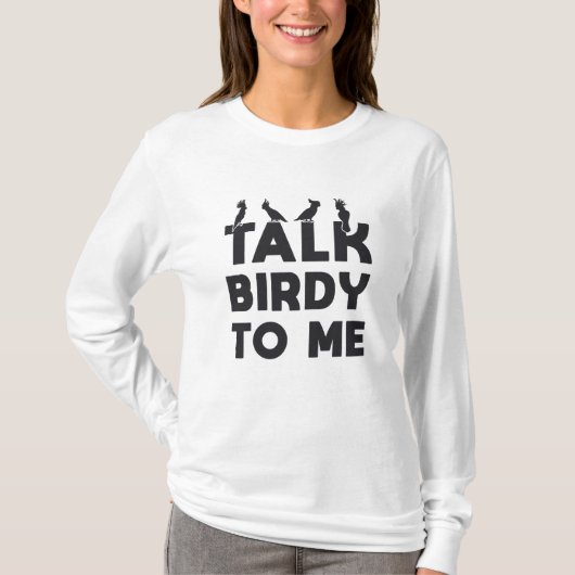 Vogel kijken retro praten Birdy naar mij Vogelvoge T-shirt (Voorkant)