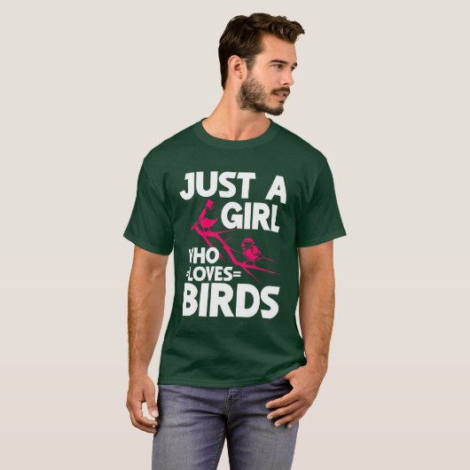 Vogel Kijken Schattigee Bird Lover meisje jongen T-shirt (Voorkant volledig)