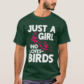Vogel Kijken Schattigee Bird Lover meisje jongen T-shirt