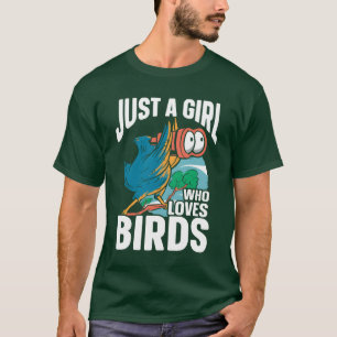 Vogel Kijken Schattigee Vogelliefhebber retro meis T-shirt