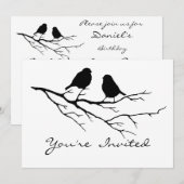 Vogel kijken Verjaardagsfeest Uitnodigen om aan te Kaart (Voorkant / Achterkant)