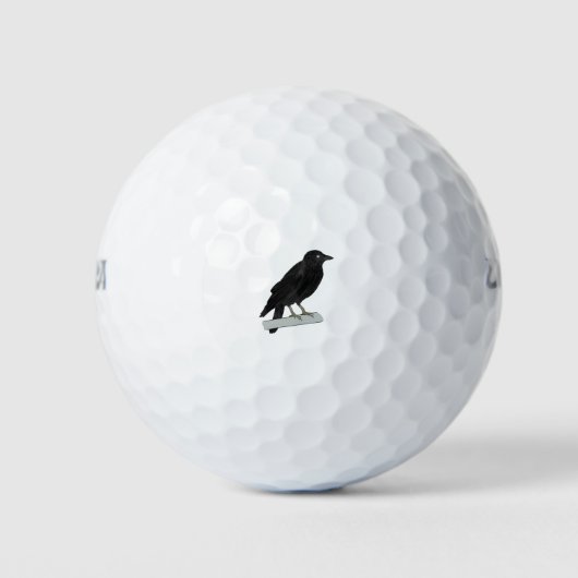 Vogel kraai raaf golfballen (Voorkant)
