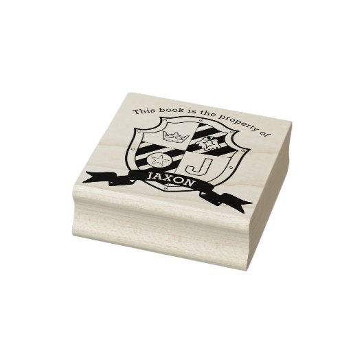 Vogel kuif letter J kinderbibliotheek naam rubber Rubberstempel (Stempel)