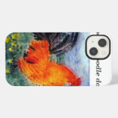 Vogel Kunst Haan Kip Grappig iPhone Hoesje (Achterkant horizontaal)