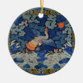 Vogel Kunstwerk Kuif Chinese borduurwerk kunstwerk Keramisch Ornament (Voorkant)