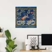 Vogel Kunstwerk Kuif Chinese borduurwerk kunstwerk Poster (Thuiskantoor)