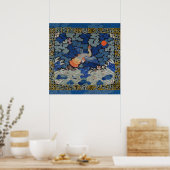 Vogel Kunstwerk Kuif Chinese borduurwerk kunstwerk Poster (Keuken)