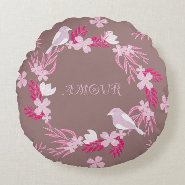 vogel liefde rond kussen (Voorkant)