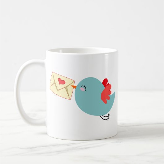 Vogel Liefdesberichten Tweets Koffiemok (Links)
