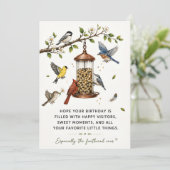 Vogel Liefhebber Kaart | Grappige Vogel Voeder Ver (Staand voorkant)