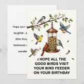 Vogel Liefhebber Kaart | Grappige Vogel Voederbak (Voorkant / Achterkant)