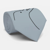Vogel Lijn Kunst Vader Cadeau Halseinde Stropdas (Opgerold)