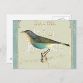 vogel links briefkaart (Voorkant / Achterkant)