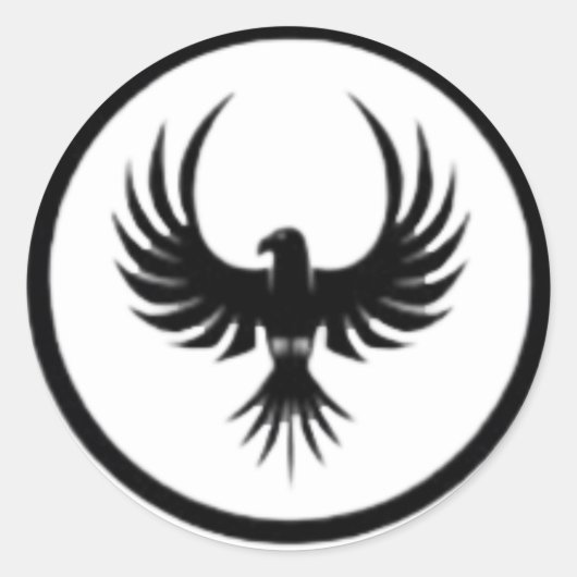 Vogel logo ronde sticker (Voorkant)