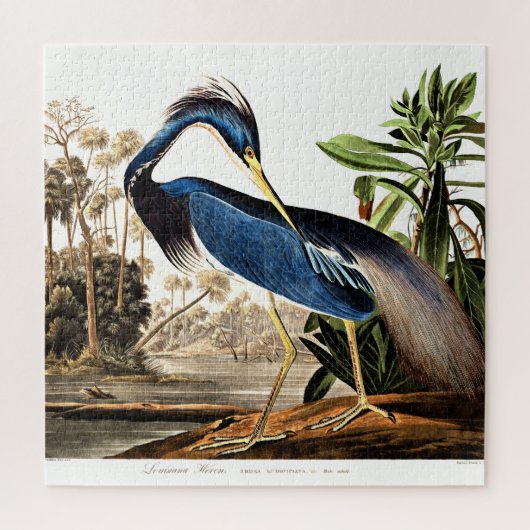 Vogel - Louisiana Heron door John James Audubon Legpuzzel (Verticaal)