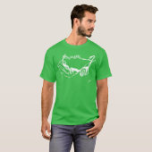 Vogel Man met Bison Cave Schilderij vriend T-shirt (Voorkant volledig)