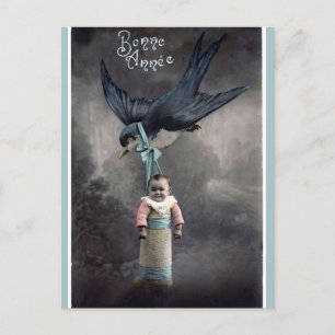  vogel met Baby Gelukkig Nieuwjaar Briefkaart