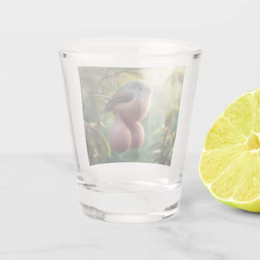 Vogel met ballen geschoten glas (Achterkant)