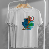 Vogel met binoculair middel t-shirt