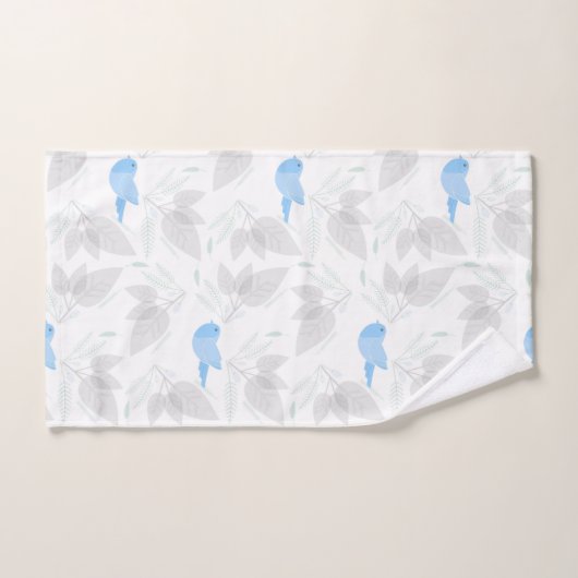 Vogel met bladeren van Floral Bad Handdoek (Handdoek)